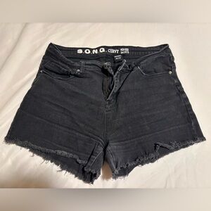 SONG Jean shorts, black